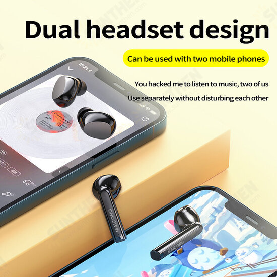 MC BH207 TWS bluetooth 5.2 Earbuds with Two Pairs AAC HiFi Stereo Earphone 1200mAh Long Endurance Headphones with Mic MC BH207 TWS bluetooth 5.2 Earbuds with Two Pairs AAC HiFi Stereo Earphone 1200mAh Long Endurance Headphones with Mic