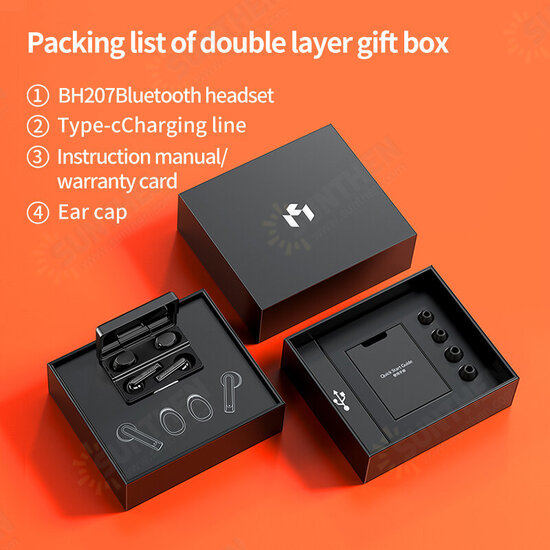 MC BH207 TWS bluetooth 5.2 Earbuds with Two Pairs AAC HiFi Stereo Earphone 1200mAh Long Endurance Headphones with Mic MC BH207 TWS bluetooth 5.2 Earbuds with Two Pairs AAC HiFi Stereo Earphone 1200mAh Long Endurance Headphones with Mic