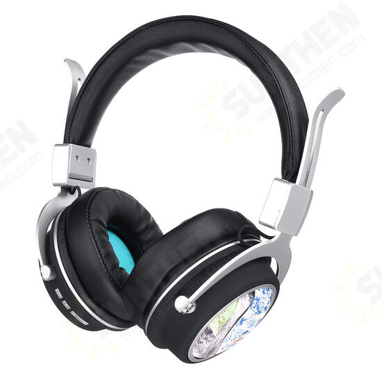 MH5 Wireless bluetooth 5.0 Headphone Foldable Pattern 3D Stereo TF Card AUX Headphone with Mic MH5 Wireless bluetooth 5.0 Headphone Foldable Pattern 3D Stereo TF Card AUX Headphone with Mic