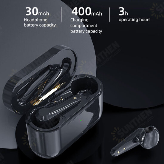 XY-8 bluetooth Earphone TWS Ture Wireless Noise Reduction Waterproof 3D Stereo Sound Black Technical Technology Volume Control Headphone