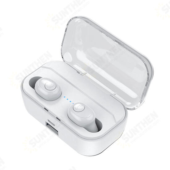 Mini bluetooth 5.0 Earbuds Light Display TWS Wireless Stereo Earphone Auto Pairing HiFi Waterproof With Power Bank Mini bluetooth 5.0 Earbuds Light Display TWS Wireless Stereo Earphone Auto Pairing HiFi Waterproof With Power Bank