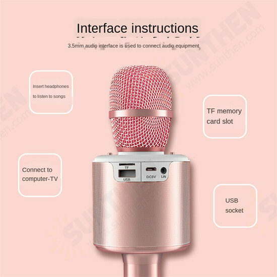 N6 bluetooth 5.0 Karaoke LED Lantern Shock Bass Diaphragm Magical Voice Home KTV Beautiful Sound HD Quality Microphone N6 bluetooth 5.0 Karaoke LED Lantern Shock Bass Diaphragm Magical Voice Home KTV Beautiful Sound HD Quality Microphone