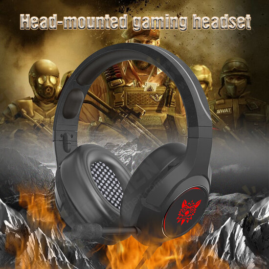 Gaming Headphone Game Headset RGB Light USB 3.5mm Wired Headset with Mic for Computer PC PS4 Xbox Games