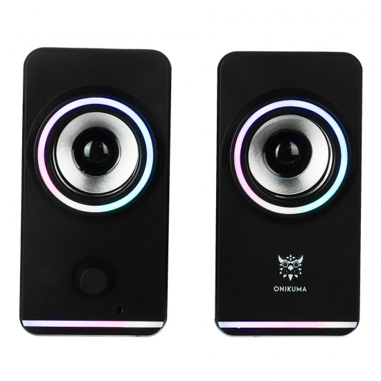 X6 Computer Speaker 5W*2 Multimedia Speaker with Touch RGB Light Control Volume Button Control 3.5mm+USB Plug