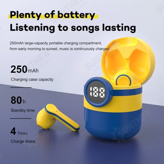 P83 bluetooth V5.0 In-ear TWS Earbuds HiFi Stereo Touch Control Earphone Waterproof Headset with Charging Box