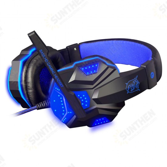 PC780 Wired Gaming Headphone Stereo Sound Headset With Microphone LED Audio Cable