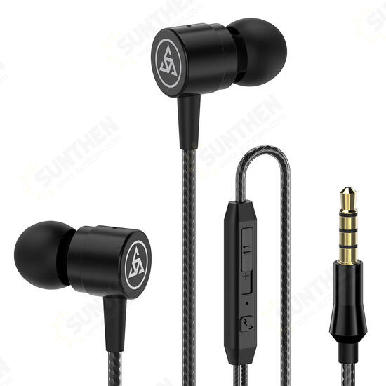 PTM D1 Stereo Bass Sport Earphone Volume Control Metal In-ear Headphone with Mic PTM D1 Stereo Bass Sport Earphone Volume Control Metal In-ear Headphone with Mic