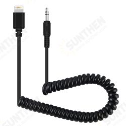 PU514 3.5mm TRRS Male to 8 Pin Live Microphone Audio Adapter Spring Coiled Cable for DJI OSMO Pocket Smartphones Cable Stretching to 100cm PU514 3.5mm TRRS Male to 8 Pin Live Microphone Audio Adapter Spring Coiled Cable for DJI OSMO Pocket Smartphones Cable Stretching to 100cm