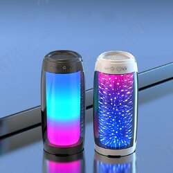 Pluse4 Sound Box bluetooth Speaker LED Colorful Light Portable Wireless Speaker TF Card 1800mAh Portable Outdoor Speaker