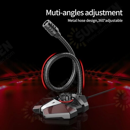 JK 360 Degree Bending Professional Desktop Microphone With Stand for Gaming Singing Conference, for Mobile USB Desktop Microphone JK 360 Degree Bending Professional Desktop Microphone With Stand for Gaming Singing Conference, for Mobile USB Desktop Microphone