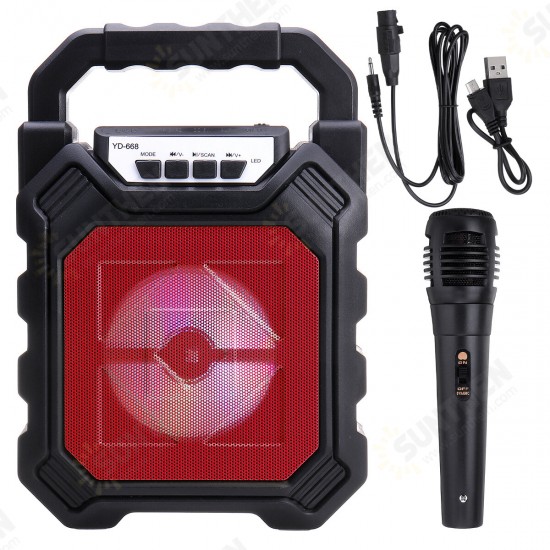 Portable 60Hz-15KHz 2400 mAh Rechargeable bluetooth 4.2+EDR Speaker FM Radio MP3 High-power Subwoofer Portable 60Hz-15KHz 2400 mAh Rechargeable bluetooth 4.2+EDR Speaker FM Radio MP3 High-power Subwoofer