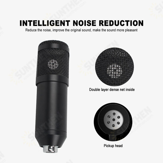 Professional Intelligent Noise Reduction USB Condenser Microphone with Shock Mount Professional Intelligent Noise Reduction USB Condenser Microphone with Shock Mount