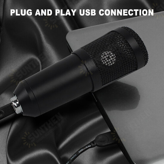Professional Intelligent Noise Reduction USB Condenser Microphone with Shock Mount Professional Intelligent Noise Reduction USB Condenser Microphone with Shock Mount
