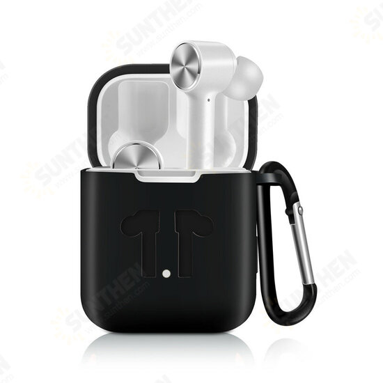 Protective Cover Silicone Storage Case With Hook for Air TWS Earphone Protective Cover Silicone Storage Case With Hook for Air TWS Earphone