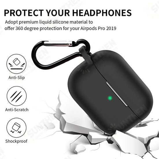 Pure Soft Silicone Shockproof Earphone Storage Case Cover with Keychain for Apple Airpods Pro Pure Soft Silicone Shockproof Earphone Storage Case Cover with Keychain for Apple Airpods Pro