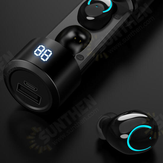 Q19 TWS Wireless bluetooth 5.0 Earbuds Smart Touch CVC8.0 Noise Cancelling Earphone with 2500mAh Power Bank Charging Box Q19 TWS Wireless bluetooth 5.0 Earbuds Smart Touch CVC8.0 Noise Cancelling Earphone with 2500mAh Power Bank Charging Box