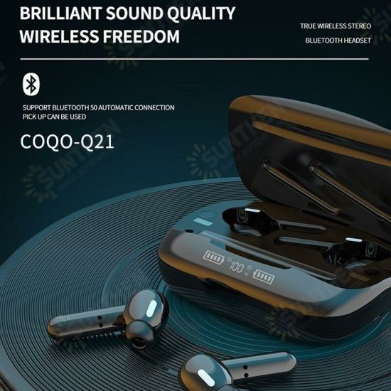 Q21 TWS bluetooth Earphone Sports Binaural Stereo Touch LED Long Battery Life Waterproof Earbuds Brilliant Sound Earphone Q21 TWS bluetooth Earphone Sports Binaural Stereo Touch LED Long Battery Life Waterproof Earbuds Brilliant Sound Earphone