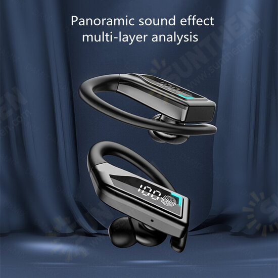 Q8 TWS bluetooth 5.2 Earphone HiFi Stereo Panoramic Sound 8mm Moving Coil Unit CVC Noise Cancelling IPX7 Waterproof LED Digital Display Call Broadcast In-ear Earhook Sports Headphone with Mic Q8 TWS bluetooth 5.2 Earphone HiFi Stereo Panoramic Sound 8mm Moving Coil Unit CVC Noise Cancelling IPX7 Waterproof LED Digital Display Call Broadcast In-ear Earhook Sports Headphone with Mic
