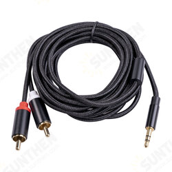 RCA Cable 3.5mm To 2RCA Audio Line Gold Plated 3.5mm Jack for Phone Home Theater 2RCA Aux Cable Male to Male 1M 1.8M 3M