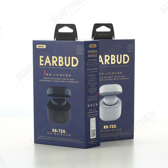 RB-T25 Mini bluetooth 5.0 Wireless In-ear Earphone Stereo Bass Smart Touch Waterproof With Portable Charging Case for Xiaomi Samsung RB-T25 Mini bluetooth 5.0 Wireless In-ear Earphone Stereo Bass Smart Touch Waterproof With Portable Charging Case for Xiaomi Samsung