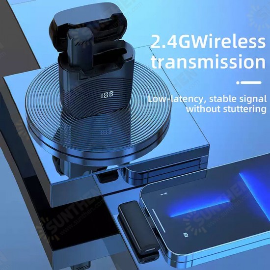 S11 Wireless Lavalier Microphone 300mAh Battery Automatic Noise Reduction for Online Teaching Recording with Charging Case S11 Wireless Lavalier Microphone 300mAh Battery Automatic Noise Reduction for Online Teaching Recording with Charging Case
