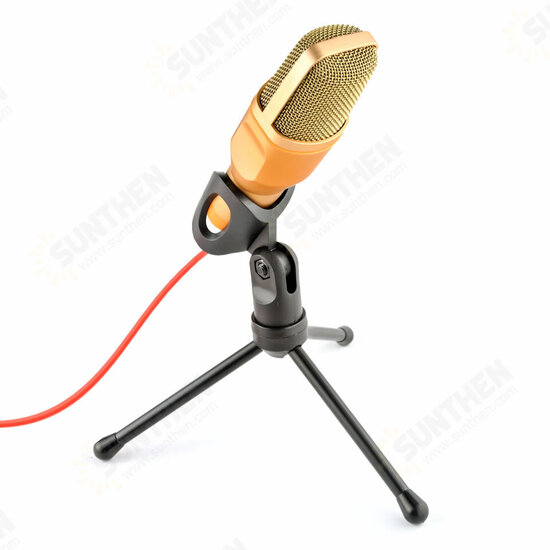 SF666 Professional Condenser Microphone for computer Laptop Singing Speech Meeting Desktop Studio 3.5mm Microphone