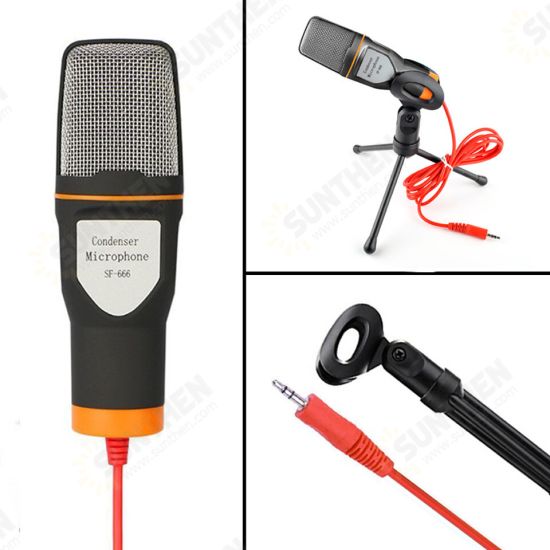 SF666 Professional Condenser Microphone for computer Laptop Singing Speech Meeting Desktop Studio 3.5mm Microphone SF666 Professional Condenser Microphone for computer Laptop Singing Speech Meeting Desktop Studio 3.5mm Microphone