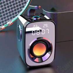 SH25 Portable bluetooth 5.0 Speaker LED Clock Display Mirror HiFi Super Bass FM Raido High Powerful Boombox HiFi Sound Loudspeaker SH25 Portable bluetooth 5.0 Speaker LED Clock Display Mirror HiFi Super Bass FM Raido High Powerful Boombox HiFi Sound Loudspeaker