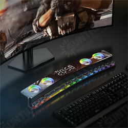 SH39 bluetooth 5.0 Wireless Gaming Speaker Soundbar Colorful Light HIFI Sound Quality Desktop Audio Subwoofer Dual Speakers AUX FM SH39 bluetooth 5.0 Wireless Gaming Speaker Soundbar Colorful Light HIFI Sound Quality Desktop Audio Subwoofer Dual Speakers AUX FM