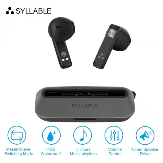 SYLLABLE S8 TWS bluetooth Earphones Master-Slave Switching 13mm Driver Stereo bass Earbuds Headphone with Mic