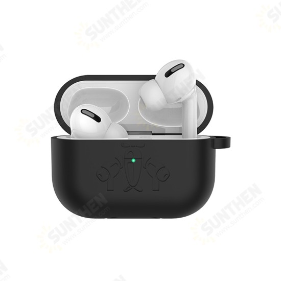 Silicone Shockproof Earphone Storage Case with KeyChain for Apple Airpods 3 Airpods Pro Silicone Shockproof Earphone Storage Case with KeyChain for Apple Airpods 3 Airpods Pro
