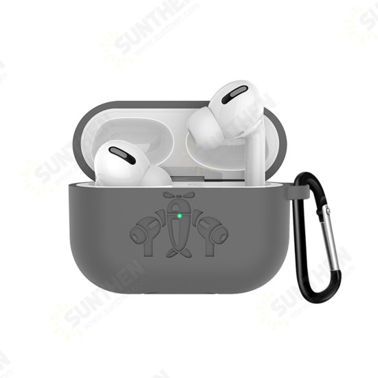 Silicone Shockproof Earphone Storage Case with KeyChain for Apple Airpods 3 Airpods Pro Silicone Shockproof Earphone Storage Case with KeyChain for Apple Airpods 3 Airpods Pro