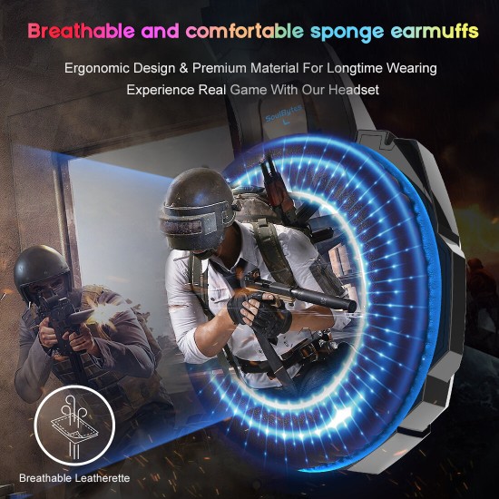 S9 Gaming Headset Multifunctional Noise Cancelling Head-mounted Luminous Headset Gaming Wired Headphone