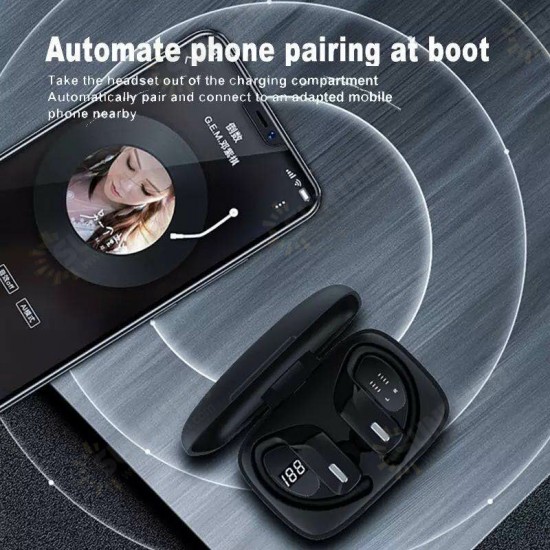 T17 TWS bluetooth 5.0 Earphone HiFi Stereo Deep Bass 14mm Moving Coil AAC HD Audio CVC Noise Reduction 600mAh Battery IPX5 Waterproof Auto Pairing LED Digital Display Earbuds In-ear Sports Headphone with Mic T17 TWS bluetooth 5.0 Earphone HiFi Stereo Deep Bass 14mm Moving Coil AAC HD Audio CVC Noise Reduction 600mAh Battery IPX5 Waterproof Auto Pairing LED Digital Display Earbuds In-ear Sports Headphone with Mic