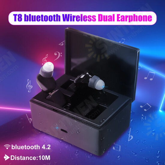 T8 TWS bluetooth Earbuds Low Latency 2200mAh Large Battery Capacity HiFi Music Earphone Headphone with Mic