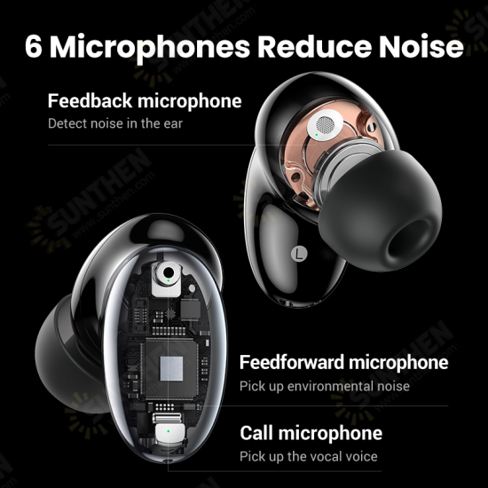 Hitune X6 TWS bluetooth 5.1 Earphone 10mm Carbon Driver SBC AAC Superbass Sound HD Calls ANC ENC Noise Cancelling 500mAh Battery IPX5 Waterproof 50ms Low-latency Sports Headphone with Mic Hitune X6 TWS bluetooth 5.1 Earphone 10mm Carbon Driver SBC AAC Superbass Sound HD Calls ANC ENC Noise Cancelling 500mAh Battery IPX5 Waterproof 50ms Low-latency Sports Headphone with Mic