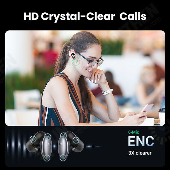 Hitune X6 TWS bluetooth 5.1 Earphone 10mm Carbon Driver SBC AAC Superbass Sound HD Calls ANC ENC Noise Cancelling 500mAh Battery IPX5 Waterproof 50ms Low-latency Sports Headphone with Mic Hitune X6 TWS bluetooth 5.1 Earphone 10mm Carbon Driver SBC AAC Superbass Sound HD Calls ANC ENC Noise Cancelling 500mAh Battery IPX5 Waterproof 50ms Low-latency Sports Headphone with Mic