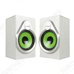 Vaensong 20A 6W Mini Dual Desktop Wood Speaker USB 2.0 3.5mm AUX Vaensong 20A 6W Mini Dual Desktop Wood Speaker USB 2.0 3.5mm AUX