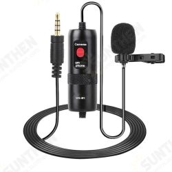 WS-M1 3.5mm Audio Video Record Lavalier Lapel Microphone Omnidirectional Condenser Clip On Mic for Smartphone Vlog Camera WS-M1 3.5mm Audio Video Record Lavalier Lapel Microphone Omnidirectional Condenser Clip On Mic for Smartphone Vlog Camera