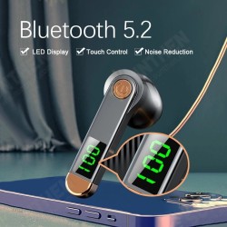 Wireless Earphone bluetooth V5.2 Earbuds LED Display Mini Single Earphone Stereo Sports Headset With Mic Wireless Earphone bluetooth V5.2 Earbuds LED Display Mini Single Earphone Stereo Sports Headset With Mic