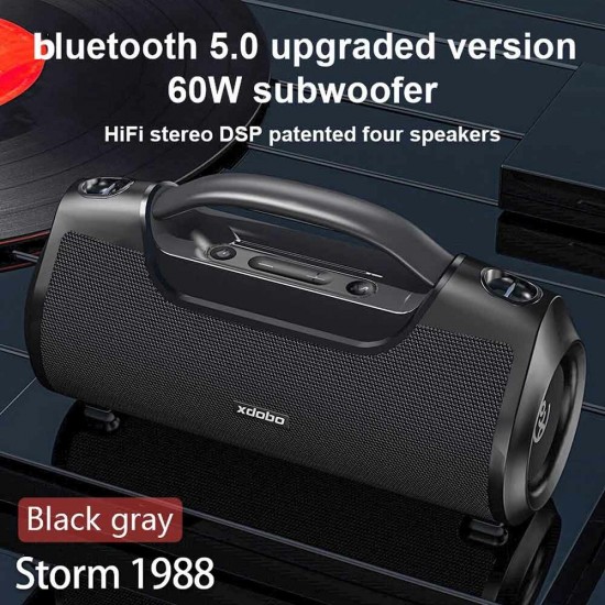 1988 Four Speakers 60W bluetooth Speaker Portable Speaker DSP HIFI Stereo Sound TWS AUX Wireless Subwoofer Outdoor Speaker