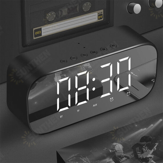 S5 Mini Wireless bluetooth Speaker Dual Alarm Clock LED Display Mirror TF Card Subwoofer with Mic S5 Mini Wireless bluetooth Speaker Dual Alarm Clock LED Display Mirror TF Card Subwoofer with Mic