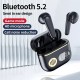 YYK-750 TWS Earphone bluetooth V5.2 60ms Low Latency ENC Noise Cancelling Waterproof 500mAh Battery LED Light Touch Control Headset