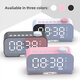 Z5 Wireless bluetooth Speaker Portable Mini Mirror Alarm Clock Support TF Card FM Radio with Mic