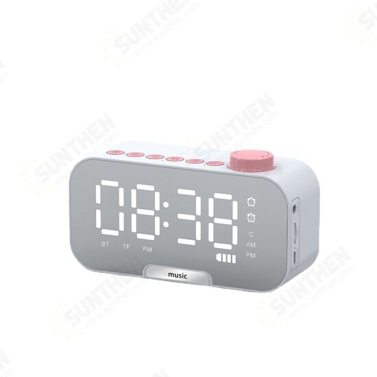 Z5 Wireless bluetooth Speaker Portable Mini Mirror Alarm Clock Support TF Card FM Radio with Mic