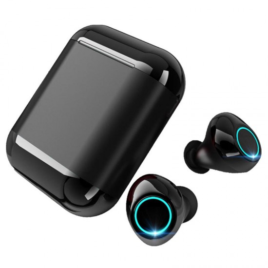 [bluetooth 5.0] Mini Portable Wireless bluetooth Earphone Stereo Smart Touch Bilaterial Calls Headphone with Charging Box