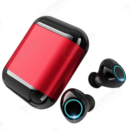 [bluetooth 5.0] Mini Portable Wireless bluetooth Earphone Stereo Smart Touch Bilaterial Calls Headphone with Charging Box