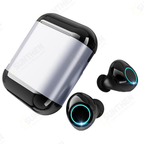 [bluetooth 5.0] Mini Portable Wireless bluetooth Earphone Stereo Smart Touch Bilaterial Calls Headphone with Charging Box