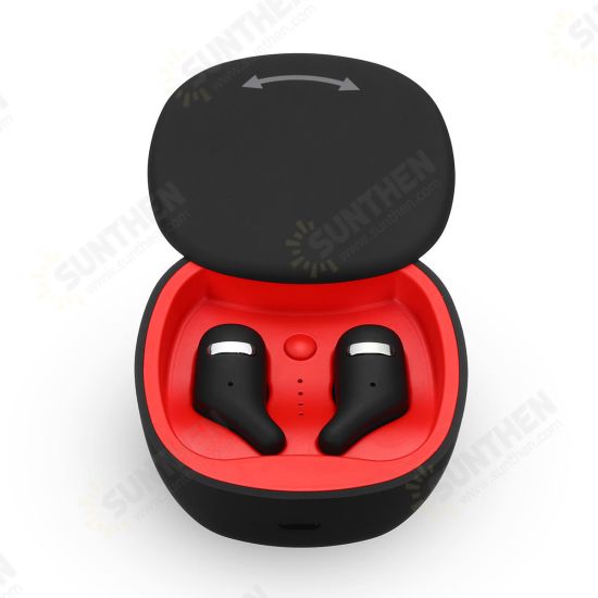 [bluetooth 5.0] Wireless Earphone Bilateral Call Auto Pairing Voice Control Stereo Headphone with Charging Box