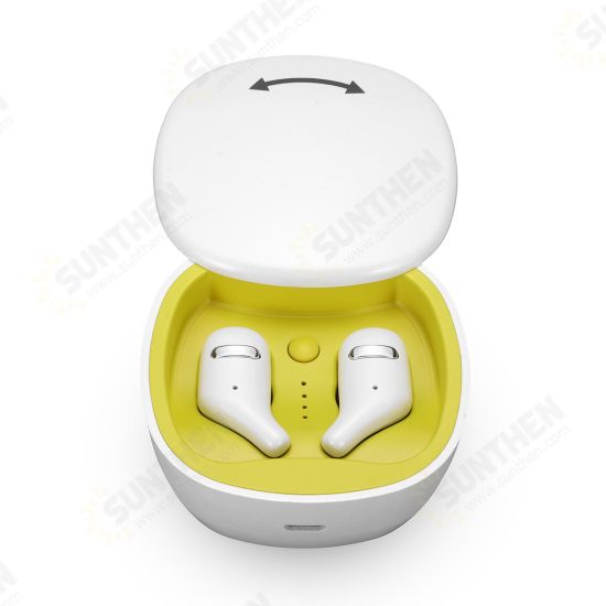 [bluetooth 5.0] Wireless Earphone Bilateral Call Auto Pairing Voice Control Stereo Headphone with Charging Box